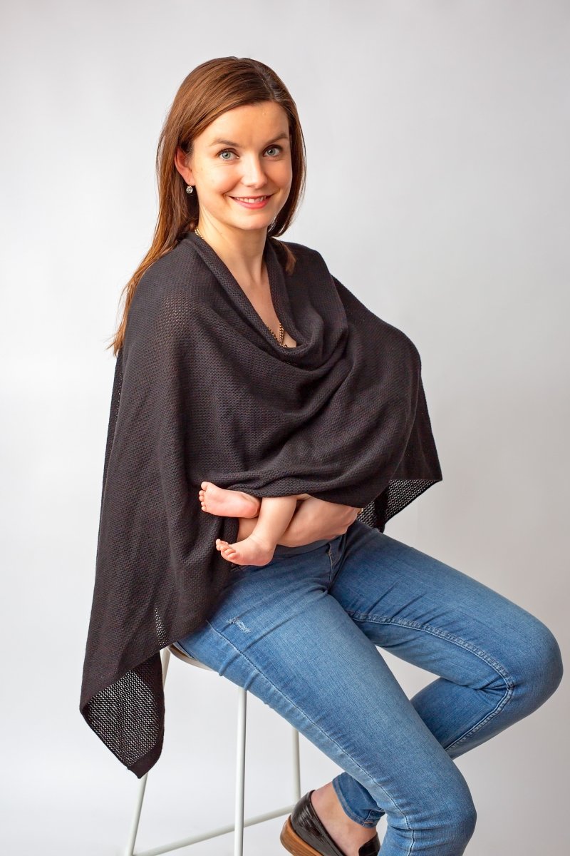 Black breastfeeding cover